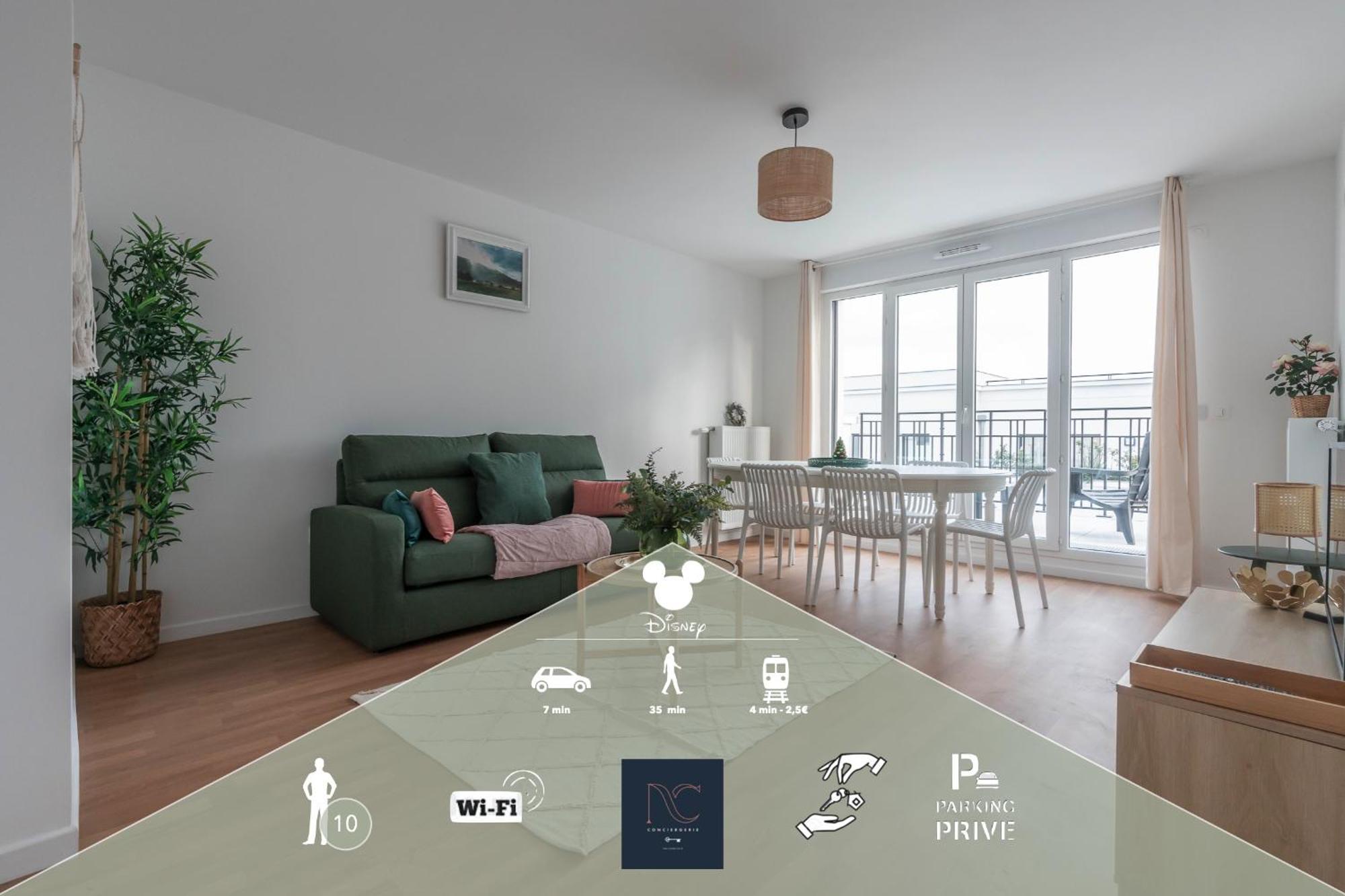 *Disneyland-Paris* 10 Pers, Wifi, 2 Parkings Chessy  Exterior foto